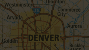 image of a map of denver