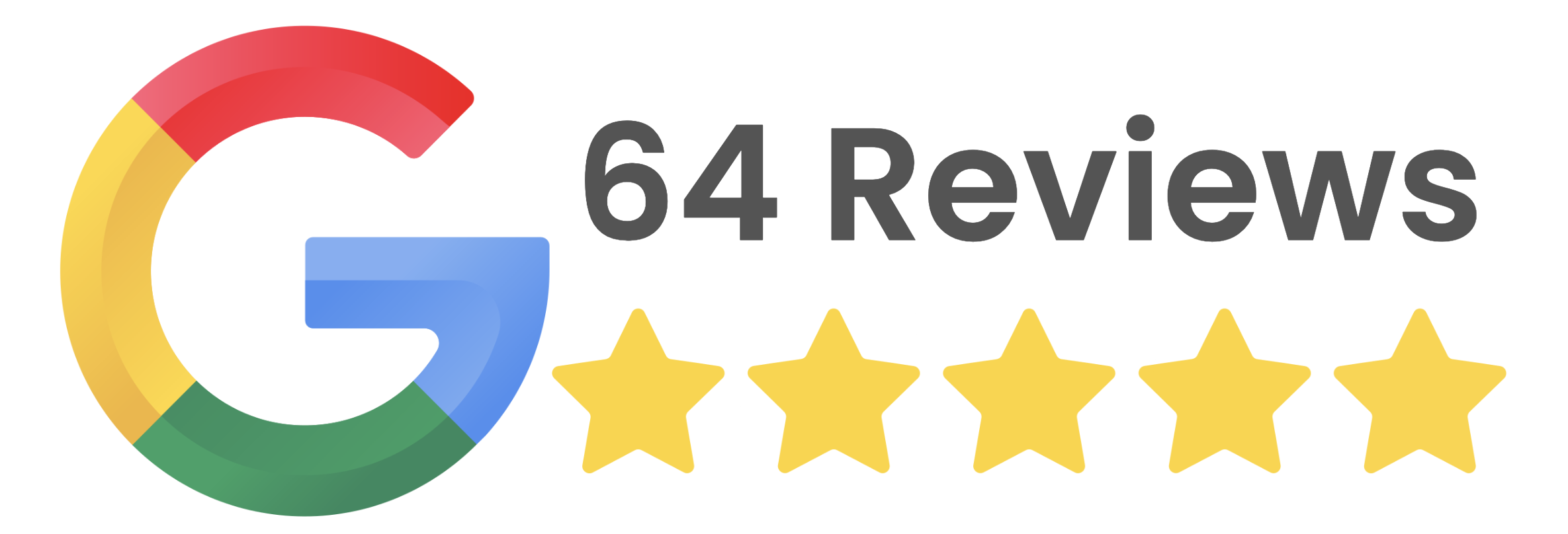 64 5-star google reviews